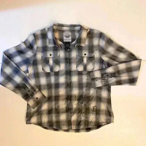 Harley Davidson Women's Button Down Plaid Cotton Shirt Size L